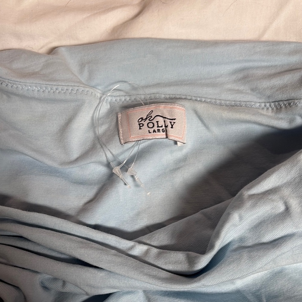 Light Blue Ruched Skirt - Picture 2 of 2